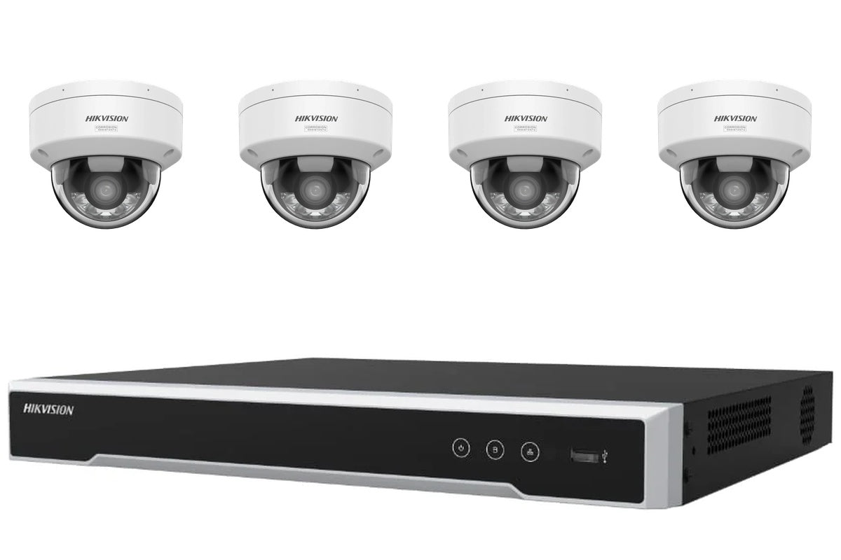 Hikvision 8MP 4K ColorVu 3.0 4-Camera Mini Dome Kit