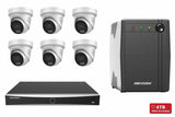 Hikvision 8MP 4K ColorVu 3.0 Strobe Turret 6-Camera Kit | 4TB HDD + UPS1000