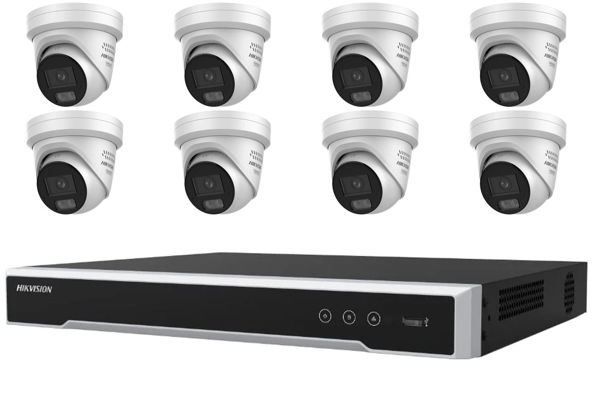 Hikvision 8MP ColorVu 3.0 Strobe & Audio 8-Camera Turret Kit