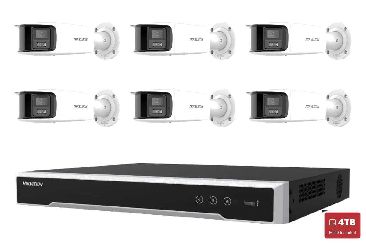 Hikvision 8MP 4K ColorVu 2.0 Bullet 6-Camera Bullet Kit