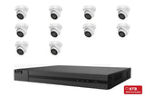 HiLook 4MP Turret 10-Camera Kit | 6TB HDD Pre-Installed