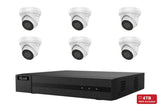 HiLook 4MP Turret 6-Camera Kit | 4TB HDD Pre-Installed