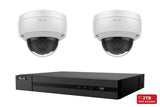 HiLook 6MP Dome 2-Camera Kit | 2TB HDD Pre-Installed