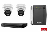 HiLook 6MP Turret 2-Camera Kit | 2TB HDD + UPS600