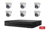 HiLook 6MP Active Deterrence Turret 6-Camera Kit | 4TB HDD Pre-Installed