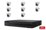 HiLook 8MP 4K Active Deterrence Turret 8-Camera Kit | 4TB HDD Pre-Installed