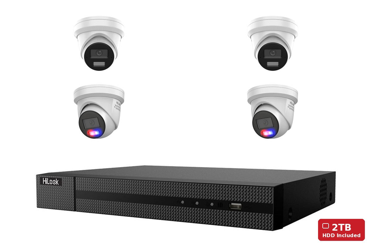 HiLook 6MP Mixed 4-Cam Kit (2T + 2 Strobe) | 2TB HDD
