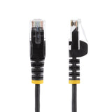 StarTech 10m Black Slim CAT6 Ethernet Cable, Snagless RJ45, UTP, LSZH, 28AWG Pure Bare Copper, Slim Network Patch Cord