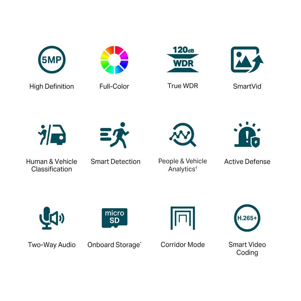 TP-Link VIGI C450 5 Megapixel Network Camera - Colour - Turret