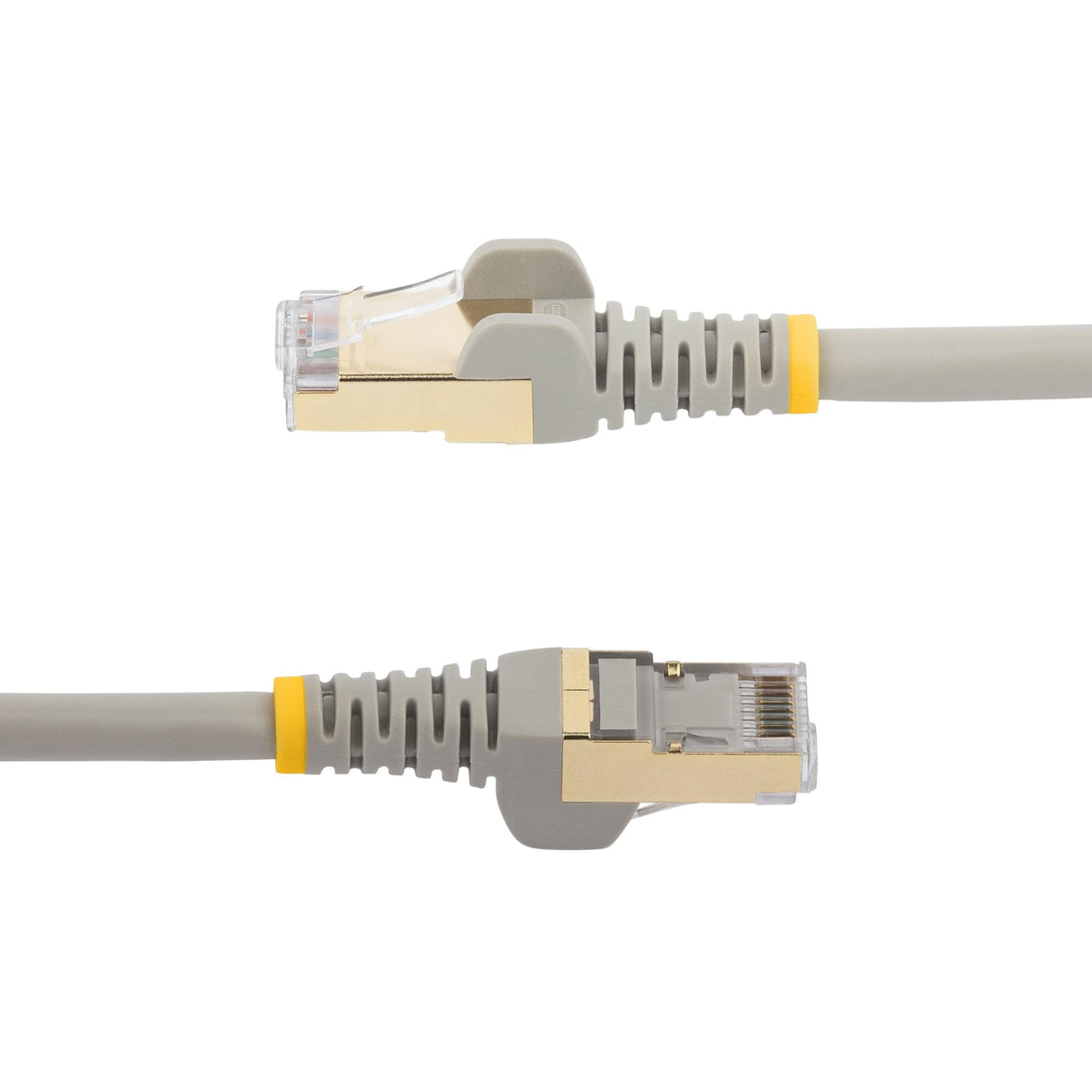 StarTech.com 1m CAT6a Ethernet Cable - 10 Gigabit Category 6a Shielded Snagless 100W PoE Patch Cord - 10GbE Grey UL Certified Wiring/TIA