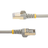 StarTech.com 1m CAT6a Ethernet Cable - 10 Gigabit Category 6a Shielded Snagless 100W PoE Patch Cord - 10GbE Grey UL Certified Wiring/TIA