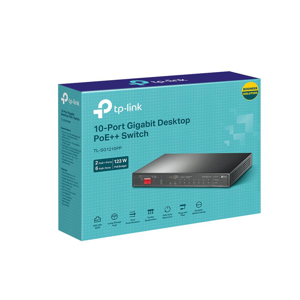 TP-Link TL-SG1210PP 10 Ports Ethernet Switch - Gigabit Ethernet - 1000Base-X, 10/100/1000Base-T