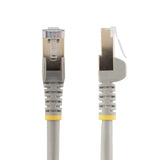 StarTech.com 1m CAT6a Ethernet Cable - 10 Gigabit Category 6a Shielded Snagless 100W PoE Patch Cord - 10GbE Grey UL Certified Wiring/TIA