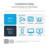 StarTech.com 1m CAT6a Ethernet Cable - 10 Gigabit Category 6a Shielded Snagless 100W PoE Patch Cord - 10GbE Grey UL Certified Wiring/TIA