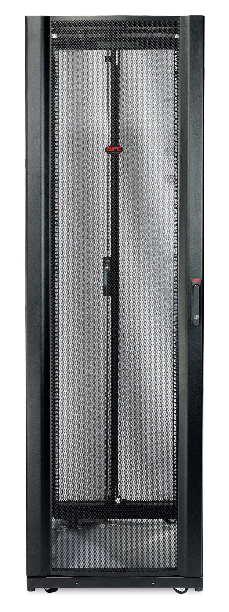 APC by Schneider Electric NetShelter 42U Enclosed Cabinet Rack Cabinet for Storage, Server - 482.60 mm Rack Width - Black - TAA Compliant