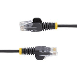 StarTech.com 2 m CAT6 Cable - Slim CAT6 Patch Cord - Black - Snagless RJ45 Connectors - Gigabit Ethernet Cable - 28 AWG (N6PAT200CMBKSS)