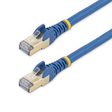 StarTech.com 0.50m CAT6a Ethernet Cable - 10 Gigabit Category 6a Shielded Snagless 100W PoE Patch Cord - 10Gb Blue UL Certified Wiring/TIA