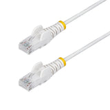 StarTech 5m White Slim CAT6 Ethernet Cable, Snagless RJ45, UTP, LSZH, 28AWG Pure Bare Copper, Slim Network Patch Cord
