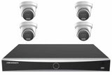 Hikvision 8MP 4K AcuSense Turret 4-Camera Kit