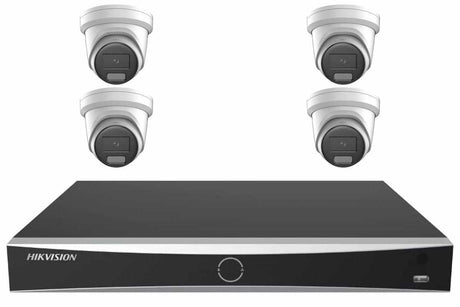 Hikvision 8MP 4K AcuSense Turret 4-Camera Kit