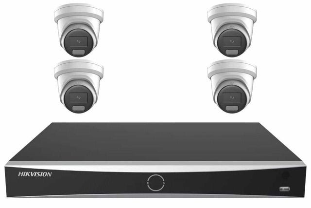 Hikvision 8MP 4K AcuSense Turret 4-Camera Kit