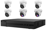 HiLook 8MP Mixed 6-Camera Kit (4x Turret + 2x Strobe) | 4TB HDD Pre-Installed