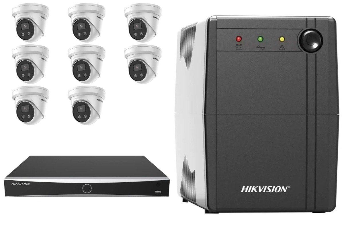 Hikvision 6MP AcuSense 8-Camera Turret Kit | BYO HDD + UPS1000