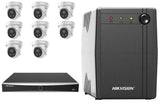 Hikvision 6MP AcuSense 8-Camera Turret Kit | BYO HDD + UPS1000