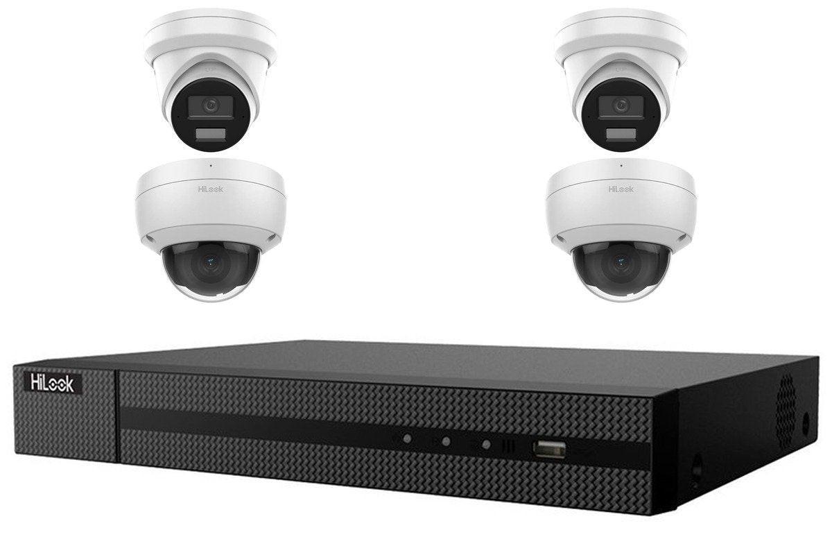 HiLook 6MP Mixed 4-Camera Kit (2x Turret + 2x Dome) | 2TB HDD Pre-Installed