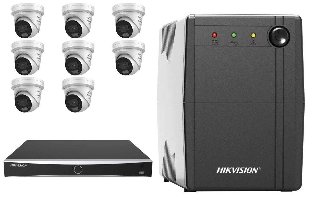 Hikvision 8MP ColorVu 8-Cam + UPS1000 Kit