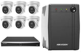 Hikvision 6MP AcuSense 6-Camera Turret Kit | BYO HDD + UPS1000