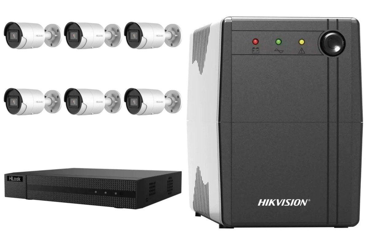HiLook 6MP Bullet 6-Cam + UPS1000 Kit
