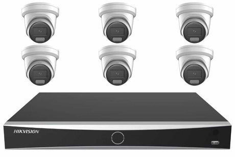 Hikvision 8MP 4K AcuSense Turret 6-Camera Kit