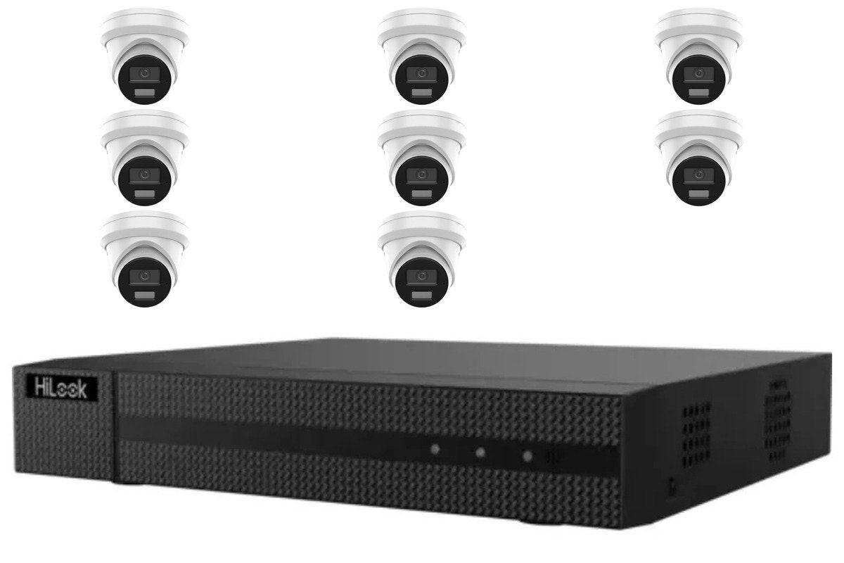 HiLook 6MP 8-Camera Turret Kit | 4TB HDD Pre-Installed