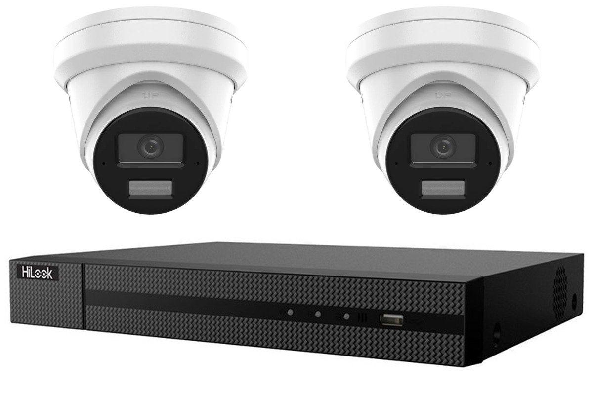 HiLook 6MP 2-Camera Turret Kit | 2TB HDD Pre-Installed