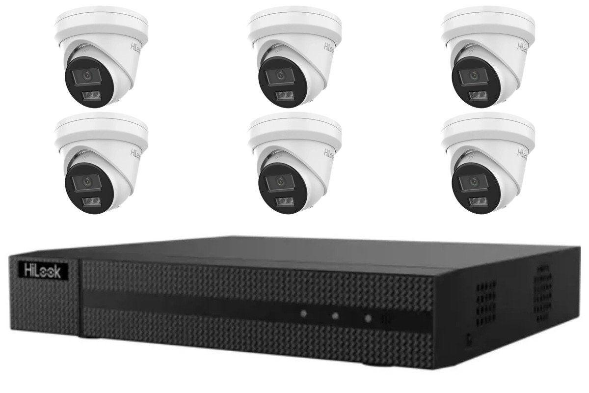 HiLook 8MP 6-Camera Turret Kit | 4TB HDD Pre-Installed