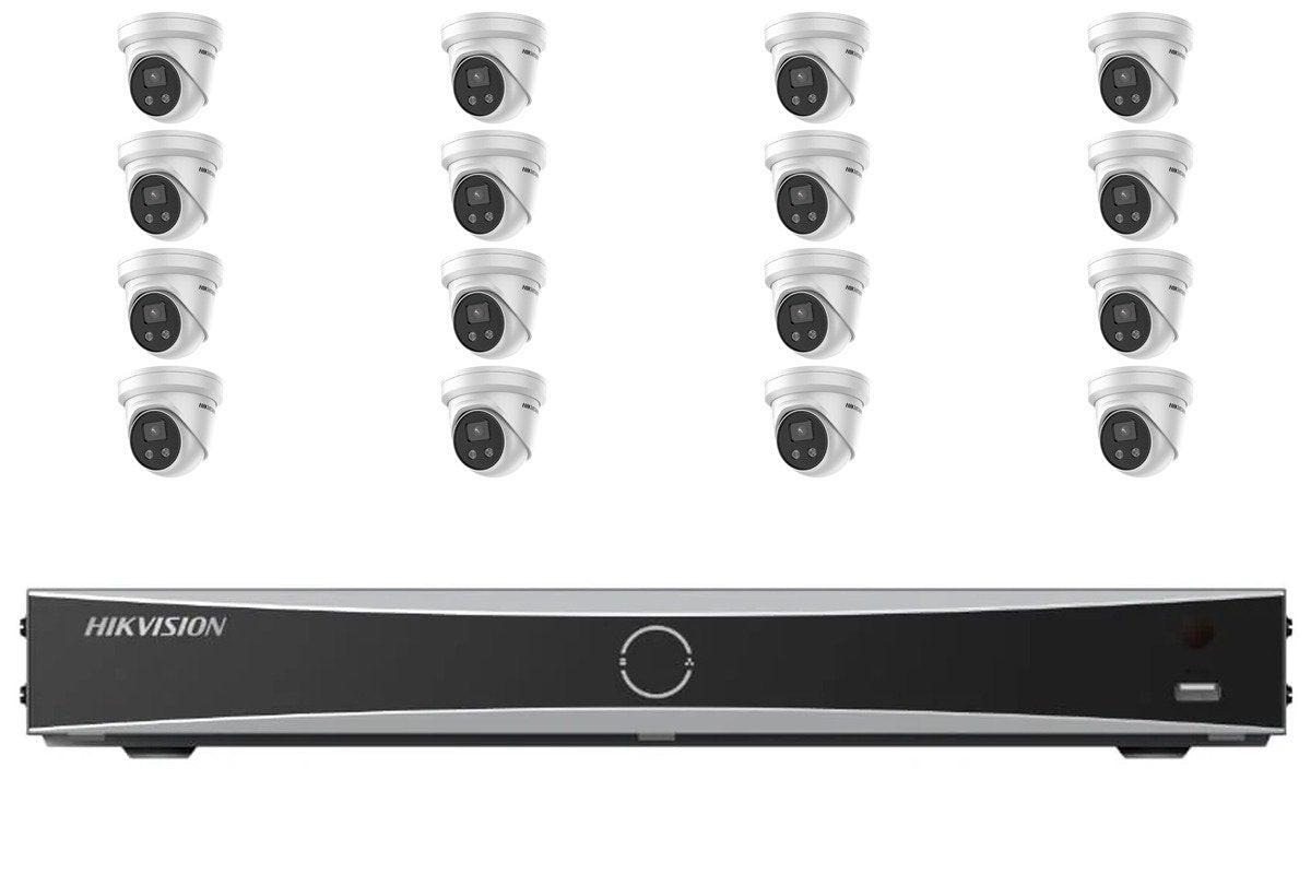 Hikvision 6MP AcuSense 16-Camera Turret Kit | 4TB HDD Pre-Installed
