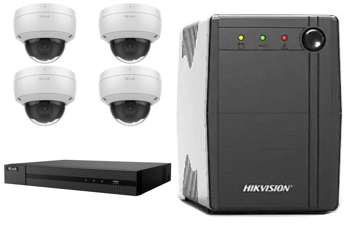 HiLook 8MP Dome 4-Cam + UPS600 Kit