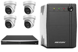 Hikvision 8MP ColorVu 3.0 4-Camera Turret Kit | BYO HDD + UPS600