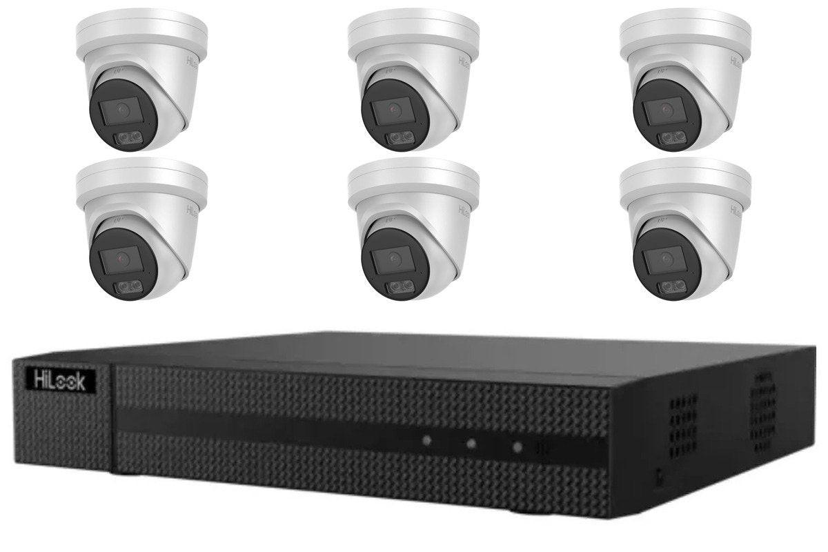 HiLook 6MP 6-Camera HiColor Kit | 4TB HDD Pre-Installed