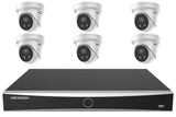 Hikvision 6MP AcuSense Turret 6-Camera Kit