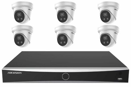 Hikvision 6MP AcuSense Turret 6-Camera Kit