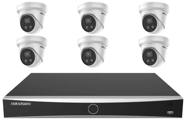 Hikvision 6MP AcuSense Turret 6-Camera Kit