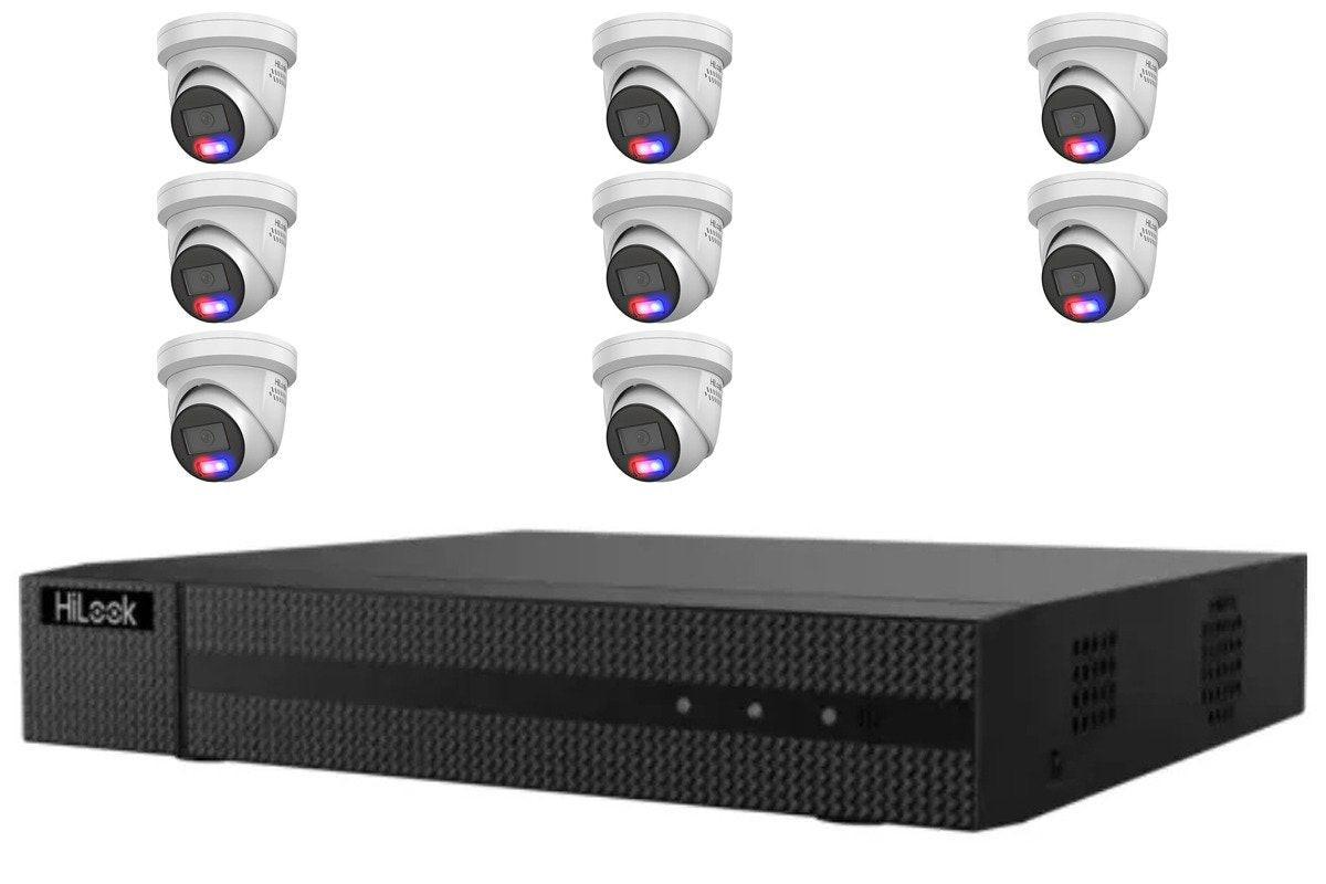 HiLook 6MP 8-Camera Active Deterrence Kit