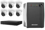 HiLook 8MP 6-Camera Turret Kit | 4TB HDD Pre-Installed + UPS1000