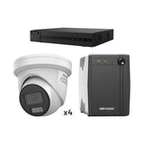HiLook 6MP 4-Camera Active Deterrence Kit | 2TB HDD Pre-Installed + UPS600