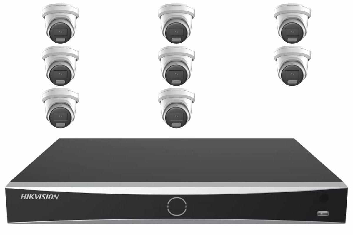 Hikvision 8MP 4K AcuSense Turret 8-Camera Kit