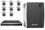 Hikvision 8MP AcuSense 8-Camera Turret Kit | BYO HDD + UPS1000