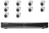 Hikvision 6MP AcuSense 10-Camera Turret Kit | 4TB HDD Pre-Installed