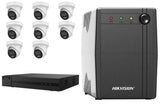HiLook 8MP 8-Camera Turret Kit | 4TB HDD Pre-Installed + UPS1000
